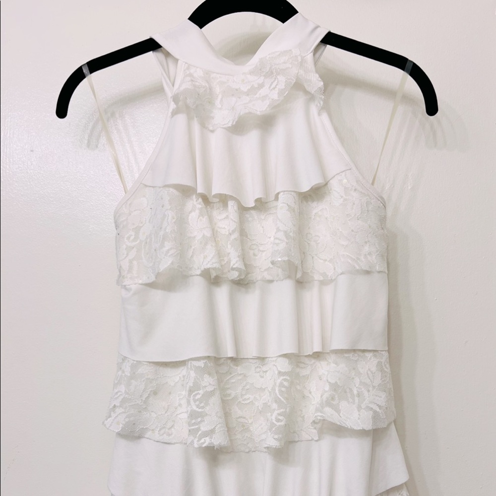 Womens lace white fancy blouse